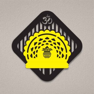 OM KALASH  CLASSIC METAL WALL SHELF