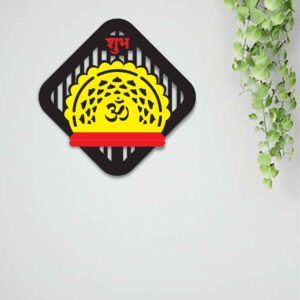 RED SHUBH  OM MANDALA PRO-CLASSIC METAL WALL SHELF