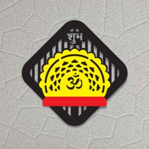 SHUBH OM MANDALA  CLASSIC METAL WALL SHELF