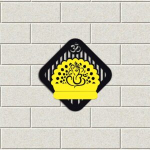 OM MANDALA GANESHA  CLASSIC METAL WALL SHELF