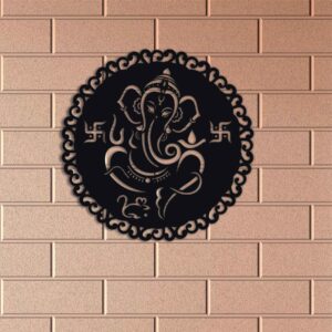 SWASTIC GANESHA Metal Wall Art