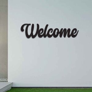 WELCOME METAL WALL ART QUOTES