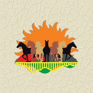 SURYA RATH HORSES PRO-CLASSIC Metal Wall Art