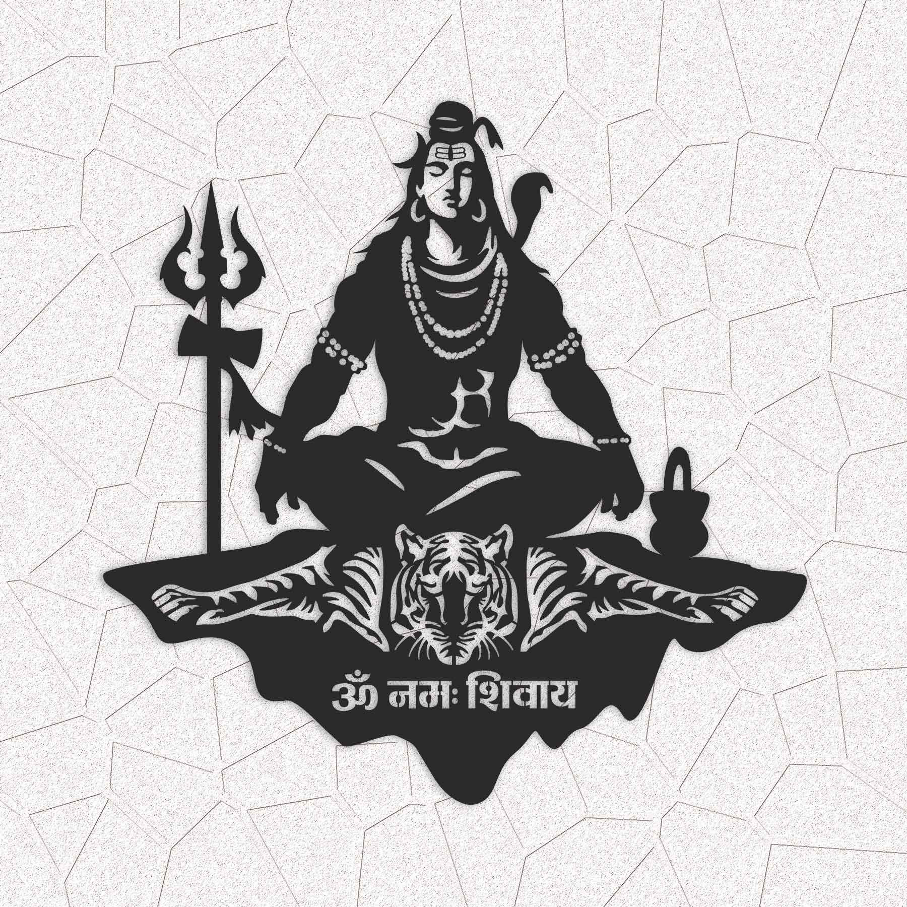 MEDITATIVE SHIVA Metal Wall Art Standard
